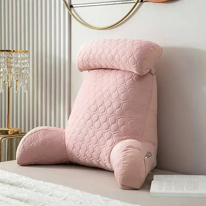 Triangle Reading Pillow – Cooling Latex Wedge Cushion, Removable & Washable Backrest for Sofa & Bed