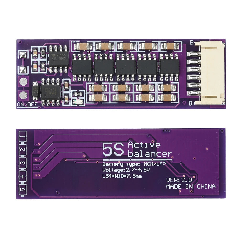 BMS 1.5A Lithium Battery Active Equalizer – 3S to 21S Li-ion, LiFePO4 & LTO Balancer Board with Balance Capacitor