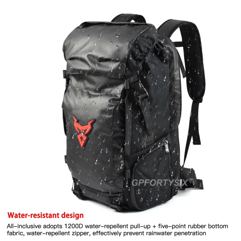 Motocentric Motorcycle Rear Seat Bag - Waterproof, Multifunctional Helmet Backpack with Large Capacity, Motocross Tail Luggage