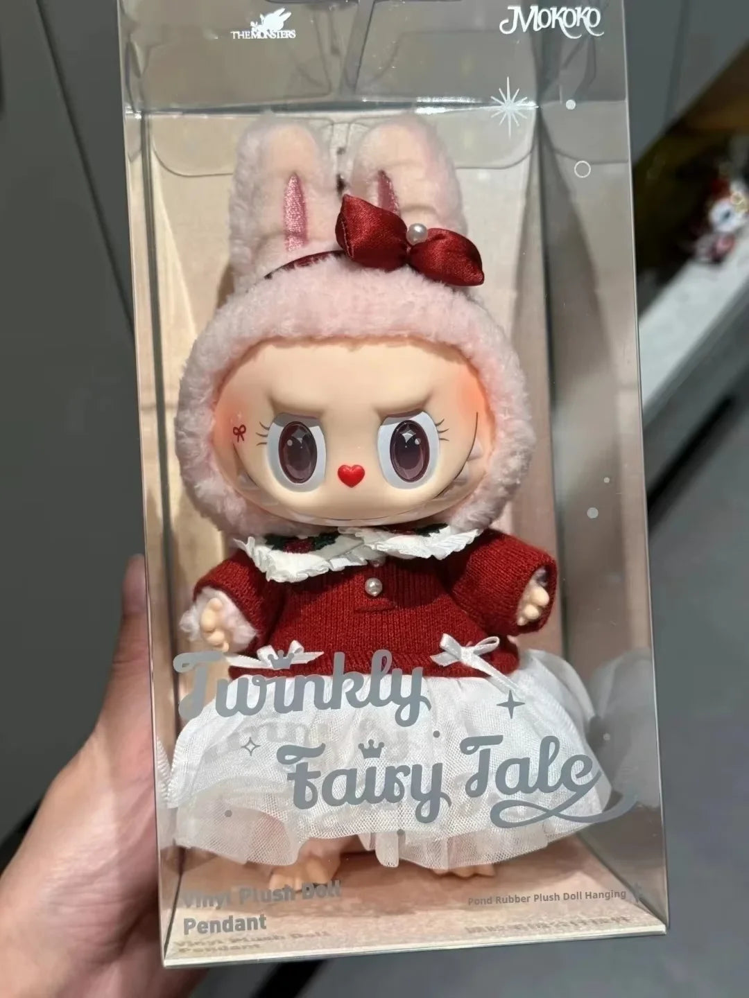 Pink Labubu Mokoko Series Spring Flower Doll – 1:1 High-Quality Replica Sweetheart Edition | Kawaii Pendant Decoration Gift