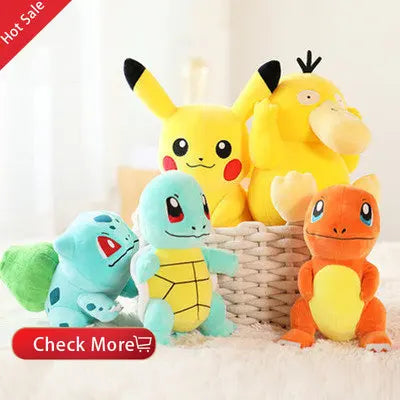 30/50cm Pokémon Snorlax Plush Toy — Soft Anime Stuffed Doll, Cartoon Monster Elf, Birthday Gift for Girls