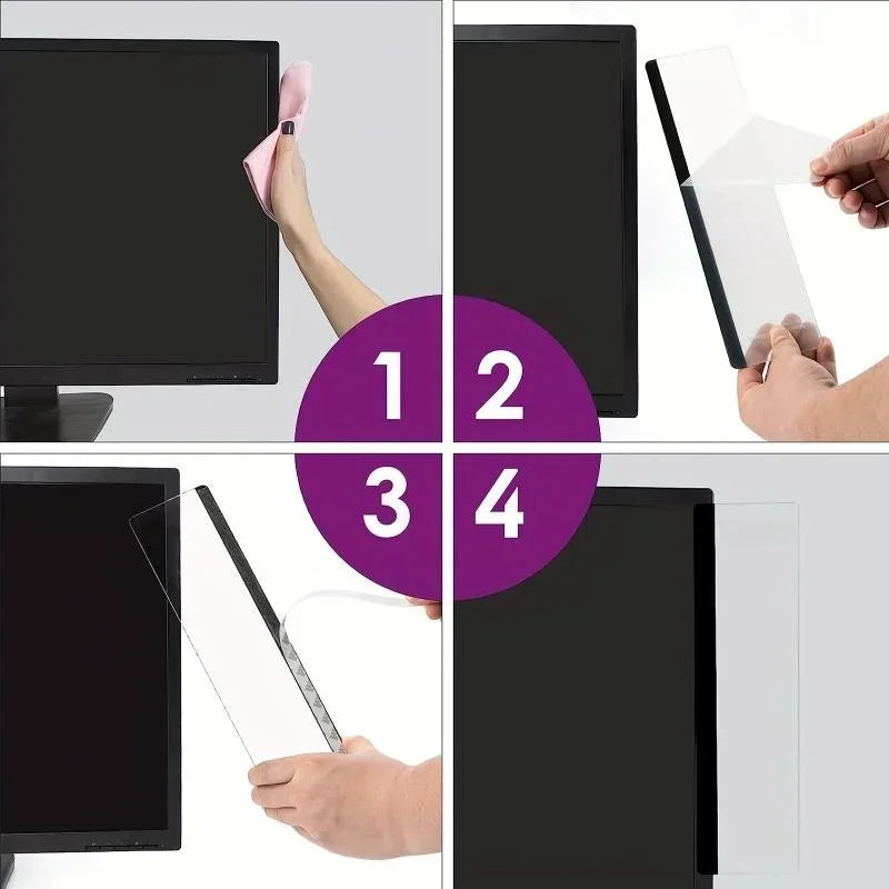 Computer Monitor Memo Board — Office & Home Desk Accessories, Note Clip for Messages and Organization