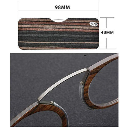 NONOR Magnifying Nose Clip Reading Glasses - Ultralight TR90 No Arm Portable Eyewear with Case +1.0 to +3.0 Lens