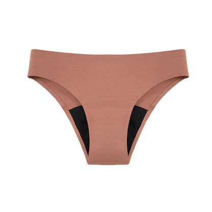 Seamless Cotton Menstrual Panties – 4-Layer Leakproof Fast-Absorption Period Underwear for Teens, Mid-Rise Incontinence Macaron Undies