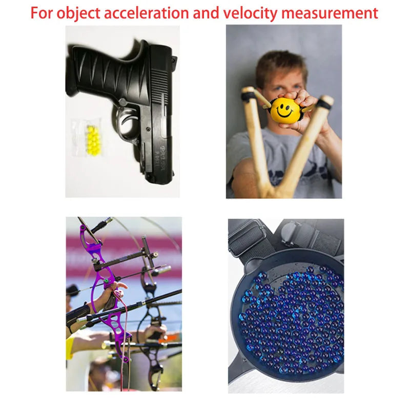 Shooting Speed Meter – Ball Velocity, Energy Measurement, Bullet Speed Tester with Backlight LCD Chronograph