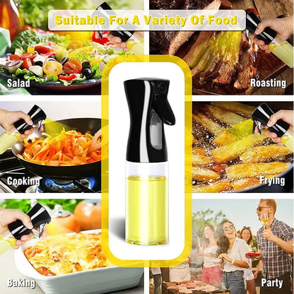 Oil Spray Bottle - 200/300/500ml Cooking Olive Oil Sprayer for BBQ Baking Vinegar & Kitchen Use