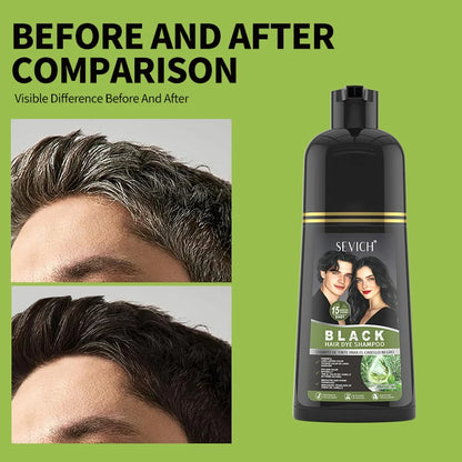 Rosemary Black Hair Dye Shampoo 500ml – DIY Herbal Gray-to-Black Coloring for Women & Men