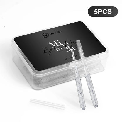 MAYOOC Mini Eyebrow Brush – Disposable Brow Lifting & Perm Brushes, Bendable Micro Eyelash Applicators Tools