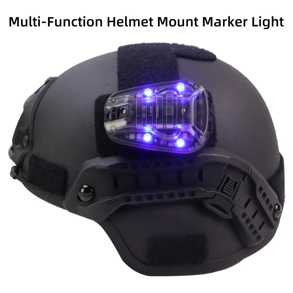 BOOIU Tactical Helmet Light – LED IR/Strobe IFF Signal Flashlight for Outdoor Sports and Survival