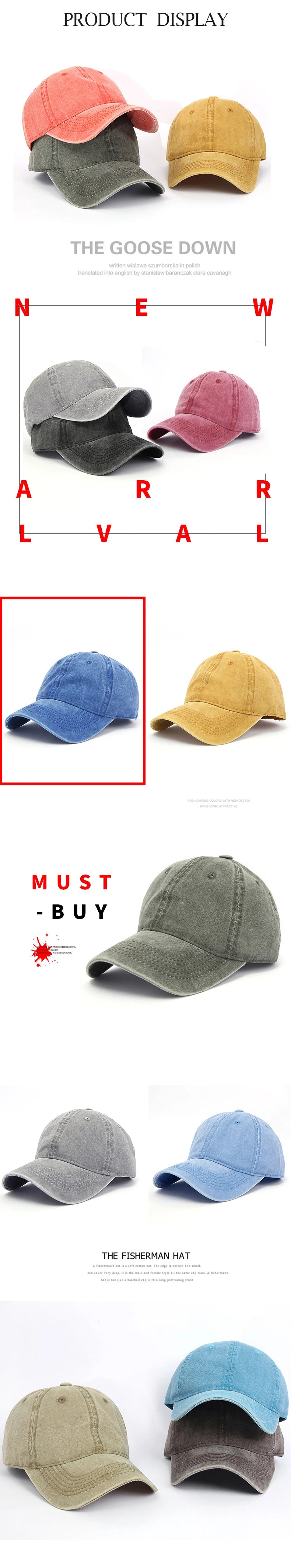 Baseball Snapback Cap – Pure Color Cowboy Hat, Water-Washed Hip Hop Fitted Cap for Men & Women, Spring & Autumn