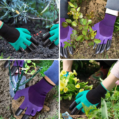 Breathable Waterproof Gardening Gloves with Claws - Earth-Digging, Planting, Sting-Resistant Protective Latex Gloves for Gardeners