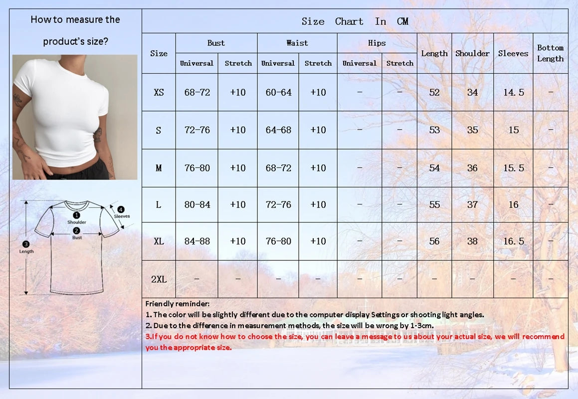 Women's Slim Fit Short Sleeve T-Shirt - Knitted O-Neck Top for Streetwear and Sports, Y2K Style 2024