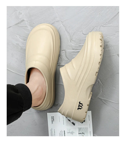 Summer Chef Shoes – Anti-Slip & Oil-Proof Work Slippers, Casual Trendy One-Step Fashion Sports Shoes