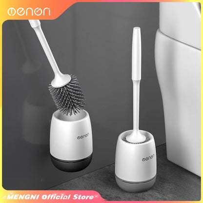Silicone Toilet Brush Cleaner - Wall Mounted Bathroom Cleaning Tool for Toilet Floor and Bathtub Care