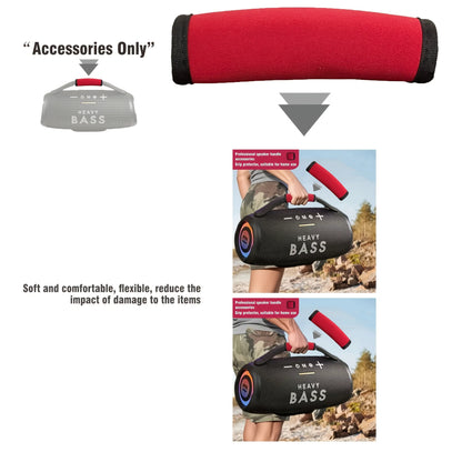 Heavy-Duty Subwoofer Handle Wrist Strap - Red Fabric Car Stereo Accessory with Non-Slip Grip, Compatible with Car Amplifier Spea