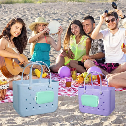 Silicone Phone Holder for Beach Bag – Soft Waterproof Insert Wallet Charm, Bo Bag Accessories Attachment for Beach Travel & Storage Convenience