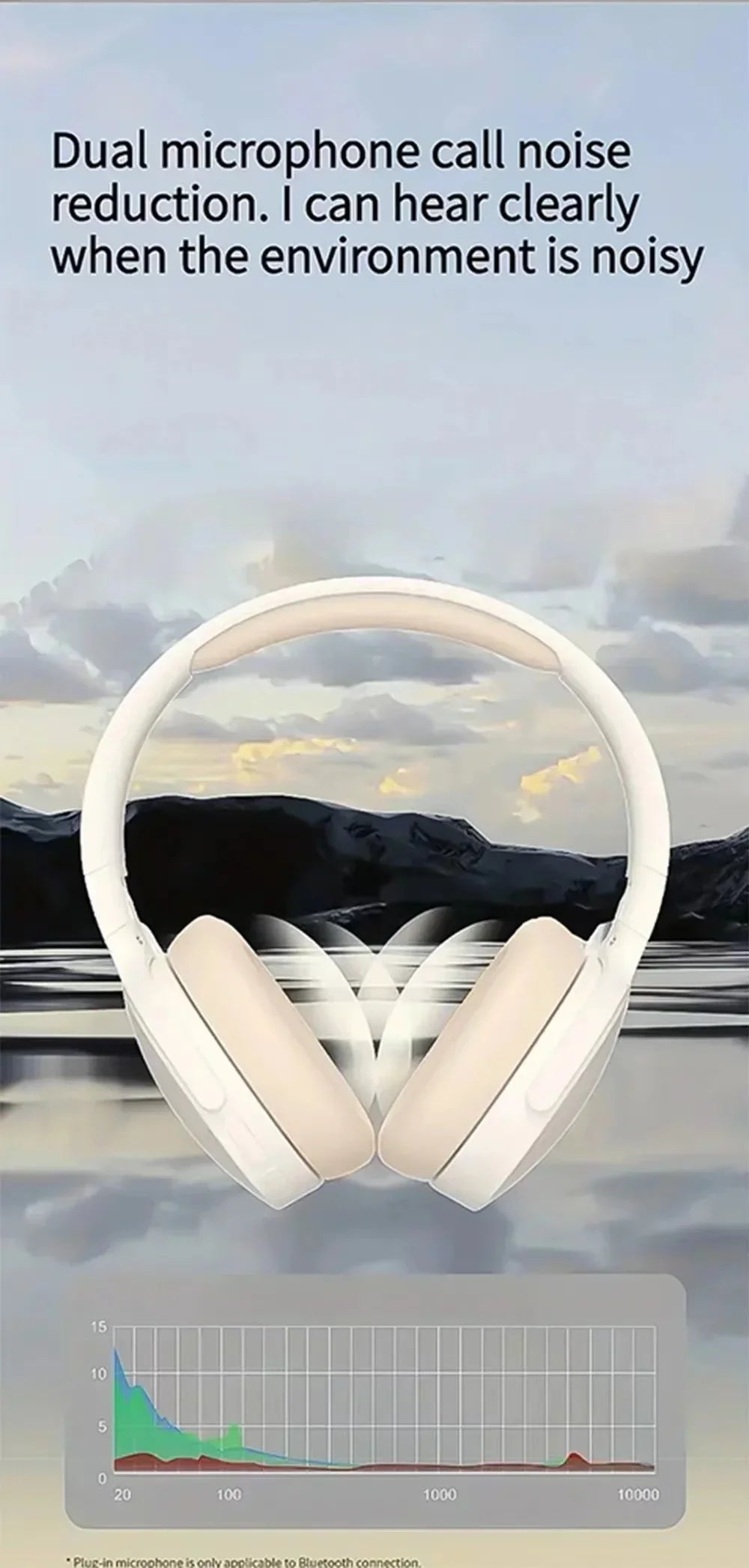 New Wireless Bluetooth Over-Ear Headphones – HiFi Stereo Headset with Mic, TF/AUX Music Player & Sports Earphones