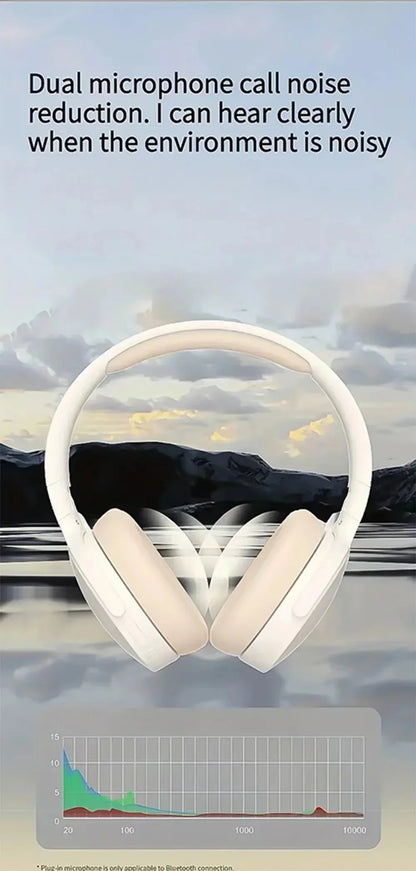 New Wireless Bluetooth Over-Ear Headphones – HiFi Stereo Headset with Mic, TF/AUX Music Player & Sports Earphones