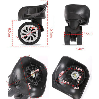 4Pcs Universal 360° Swivel Luggage Wheels - Trolley Wheel Replacement Tools for Suitcases