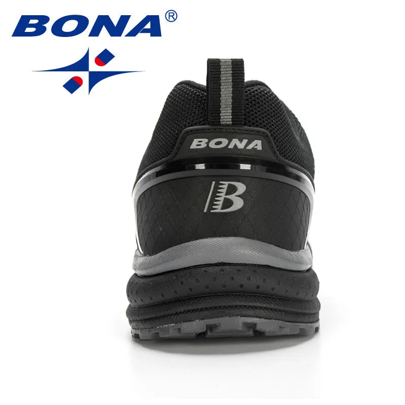 BONA Men's Outdoor Walking Sneakers — Lace-Up Athletic & Running Shoes, Comfortable Popular Style