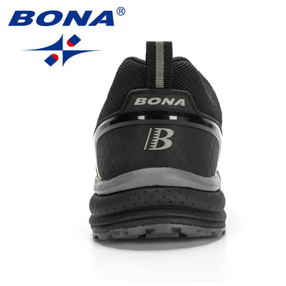 BONA Men's Outdoor Walking Sneakers — Lace-Up Athletic & Running Shoes, Comfortable Popular Style