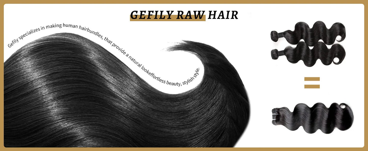 38 40 Inch Loose Body Wave Brazilian Hair Bundles – 1/3/4 PCS Water Wave Raw Human Hair Extensions, Black