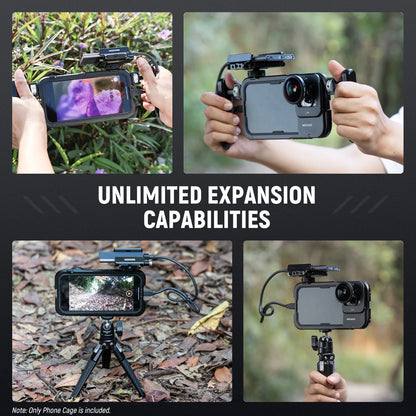 NEEWER Phone Cage Video Rig — Dual Handles Stabilizer for iPhone 15 Pro / Pro Max | Smartphone Video Recording Rig
