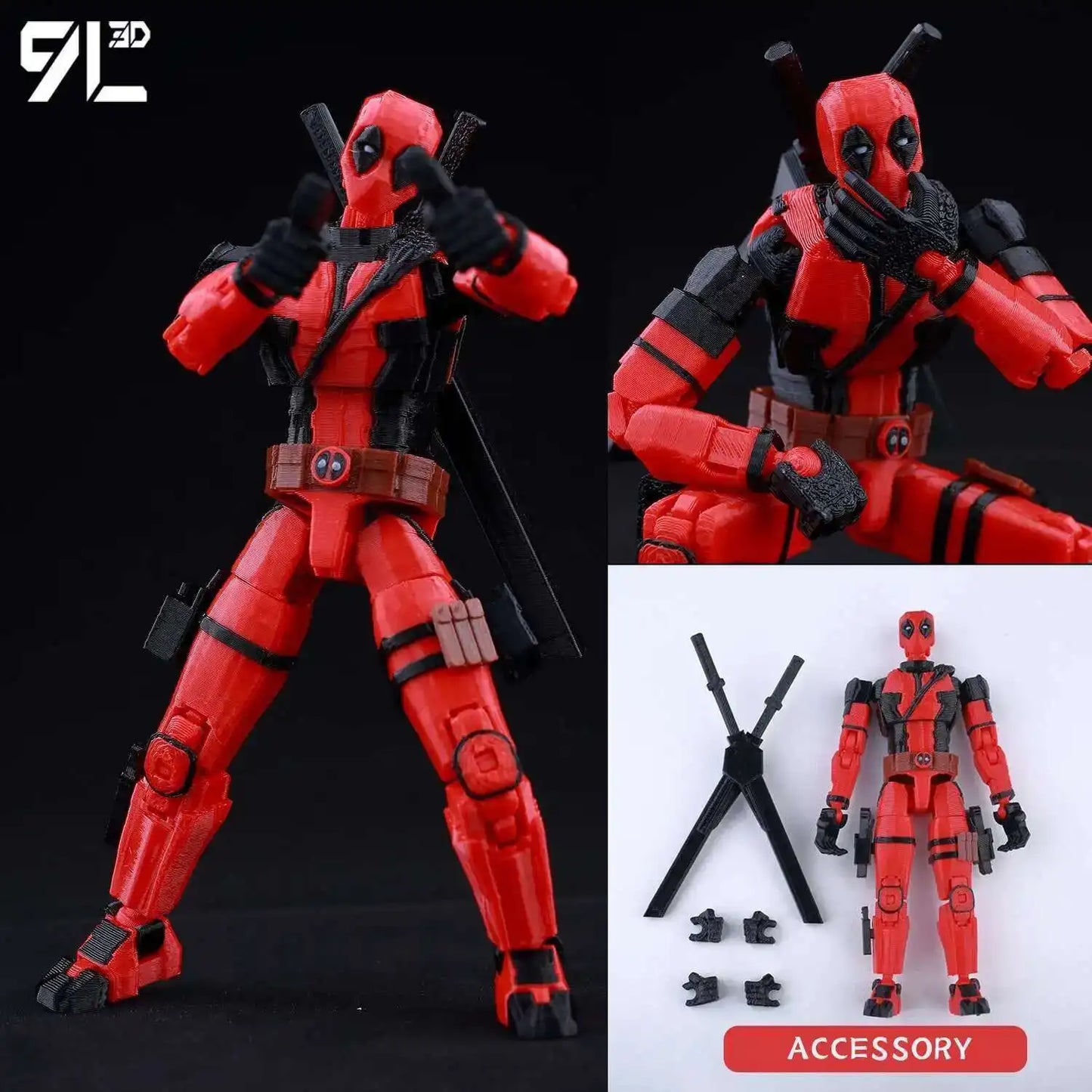 9L3D Superman & Batman Action Figures – Multi-Jointed Poseable LUCKY13 Titan13 Collectible Hero Toys