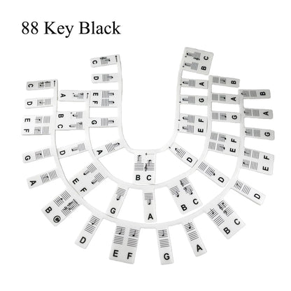Miwayer Piano Keyboard Stickers - Removable 61/88 Key Note Labels for Beginner Piano Learning Guide