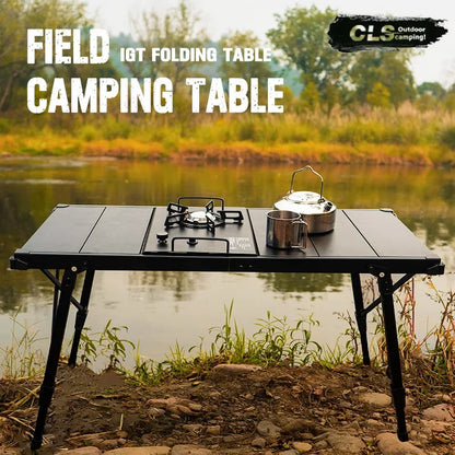 Newest Folding IGT Table – Lightweight Portable Roll-Up Table with Adjustable Legs for BBQ, Desktop Burner & Backpacking