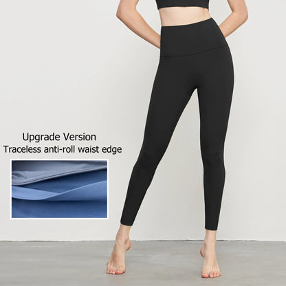 Women’s Lycra Four-Way Stretch Yoga Pants – High Waist Seamless Sports Leggings, T-Line Free Gym Fitness Wear