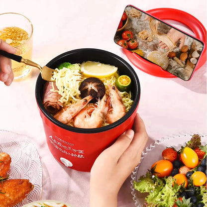 220V Mini Electric Cooking Pot – Multifunctional Rice Cooker, Hot Pot, Noodles, Porridge & Frying Pan