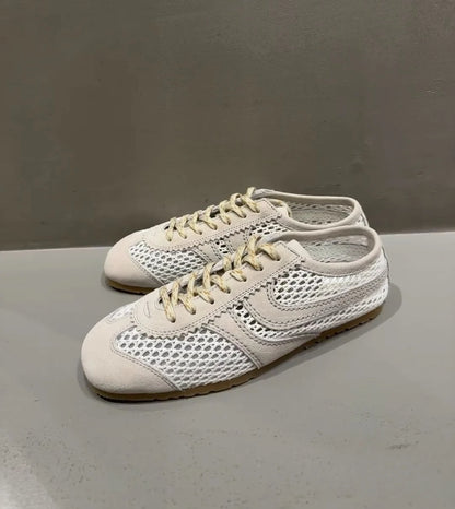 Real Leather German Training Shoes for Women — 2025 Retro Fashion Four Seasons Running & Casual Forrest Gump Style Sneakers