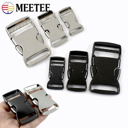 Metal Side Release Buckles Set – 20/25/38mm Backpack Strap Clips & Webbing Clasps for Bags, Dog Collars & Hardware Accessories (2–5Pcs)