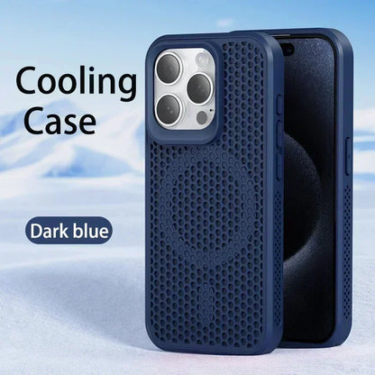 MagSafe Cooling Phone Case for iPhone - Breathable Hard Back Cover with Heat Dissipation