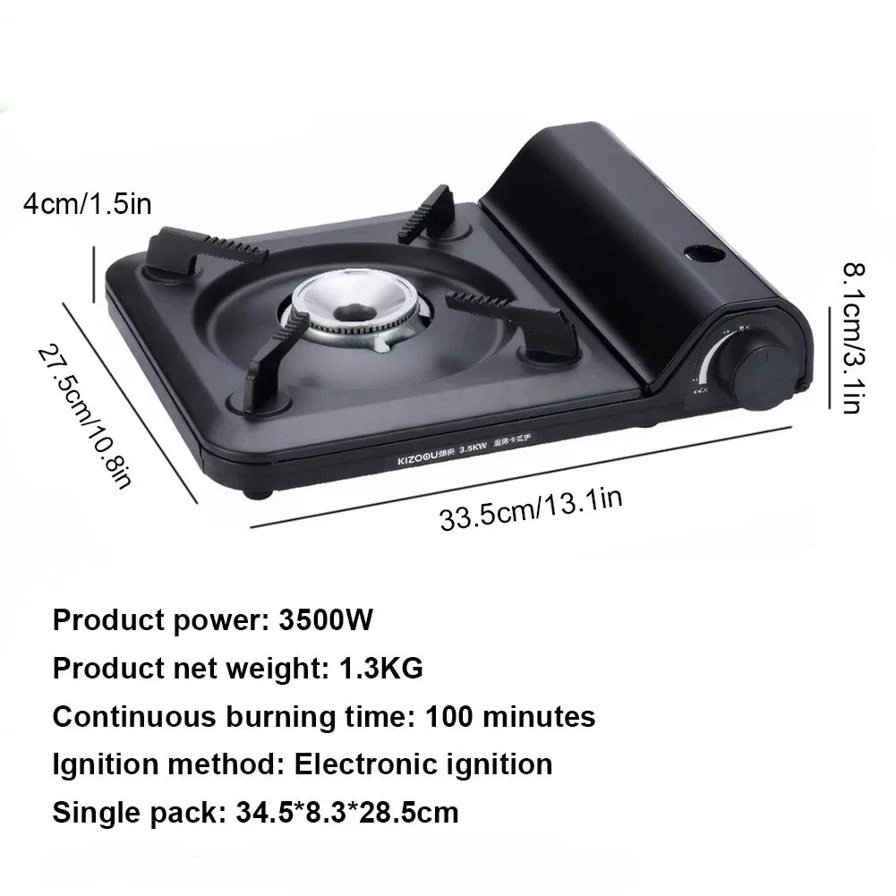 2026 Portable Single Burner Camping Gas Stove - Automatic Ignition Cassette Cooker for Indoor & Outdoor Cooking