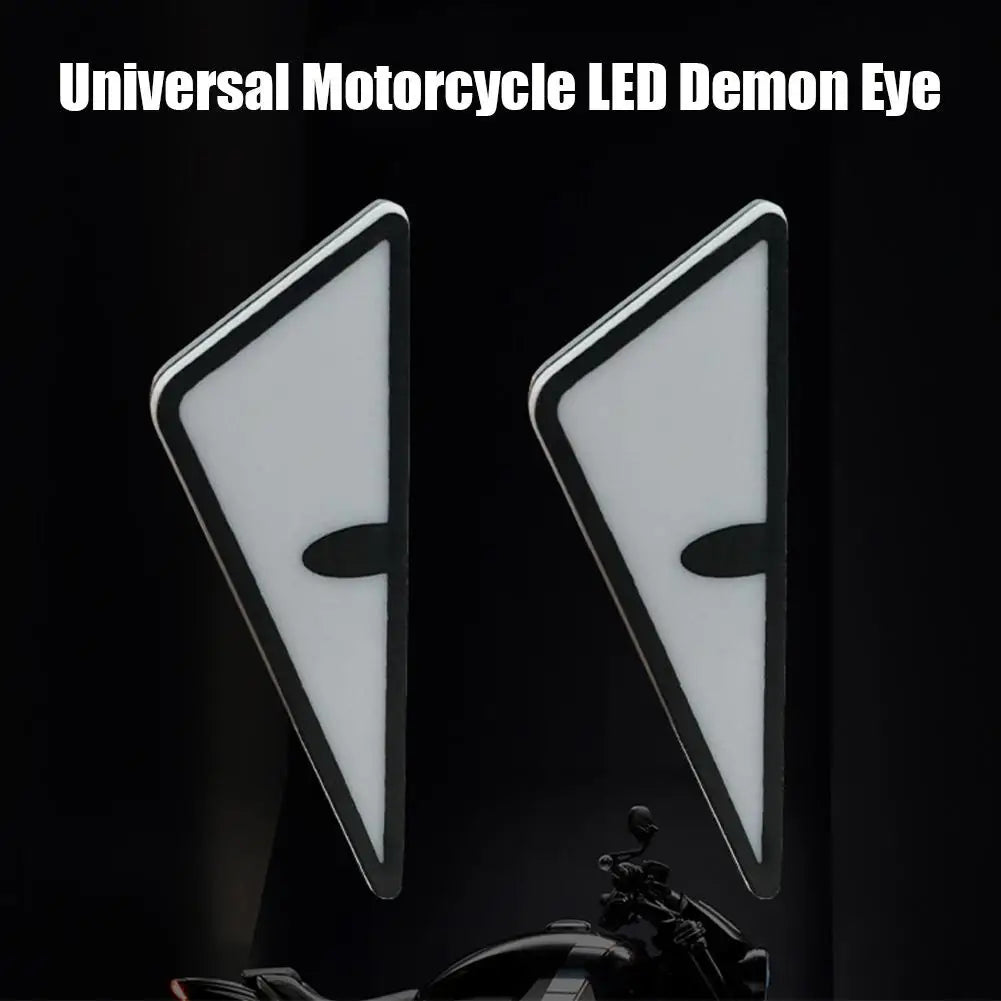Universal Motorcycle LED Devil's Eyes Lights - Demon Eyes Mini Projector Headlight Lens Lamp for Car and Motorcycle Decoration