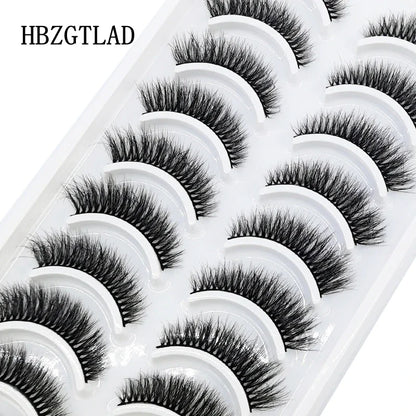 10 Pairs 3D Mink False Eyelashes – Natural Long & Short Lash Extensions Makeup Kit (41 Styles)