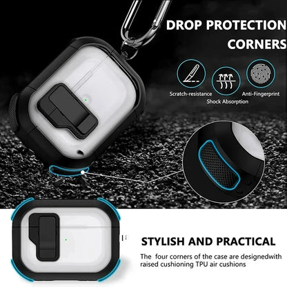 Security Lock Case for AirPods 1/2/3 & AirPods Pro 2 — Protective Headphone Cover & Coque