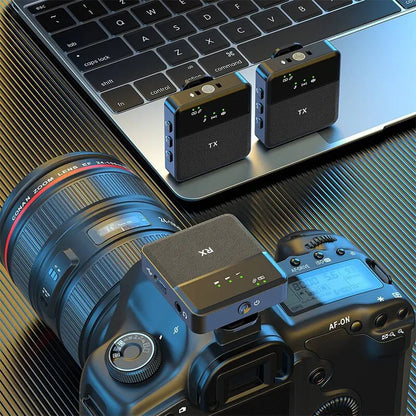 Multi-Function Wireless Microphone Receiver for iPhone, Android, and Live Gaming - Noise Reduction, Radio Recording Mic