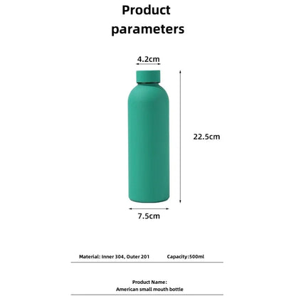 Sanrio Hello Kitty Insulated Sport Bottle — Double-Layer Stainless Steel Vacuum Cup, Small Mouth Coffee Bottle, Angel Color Frosted Finish