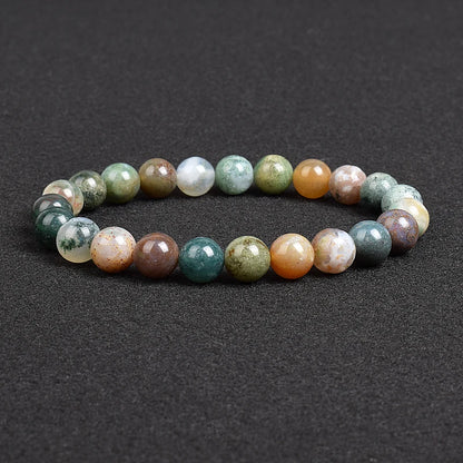 Genuine Natural Stone Beaded Bracelet – Apatite, Lapis Lazuli, Agate & Tiger Eye High Quality Crystal Gem Jewelry Bangle for Men & Women