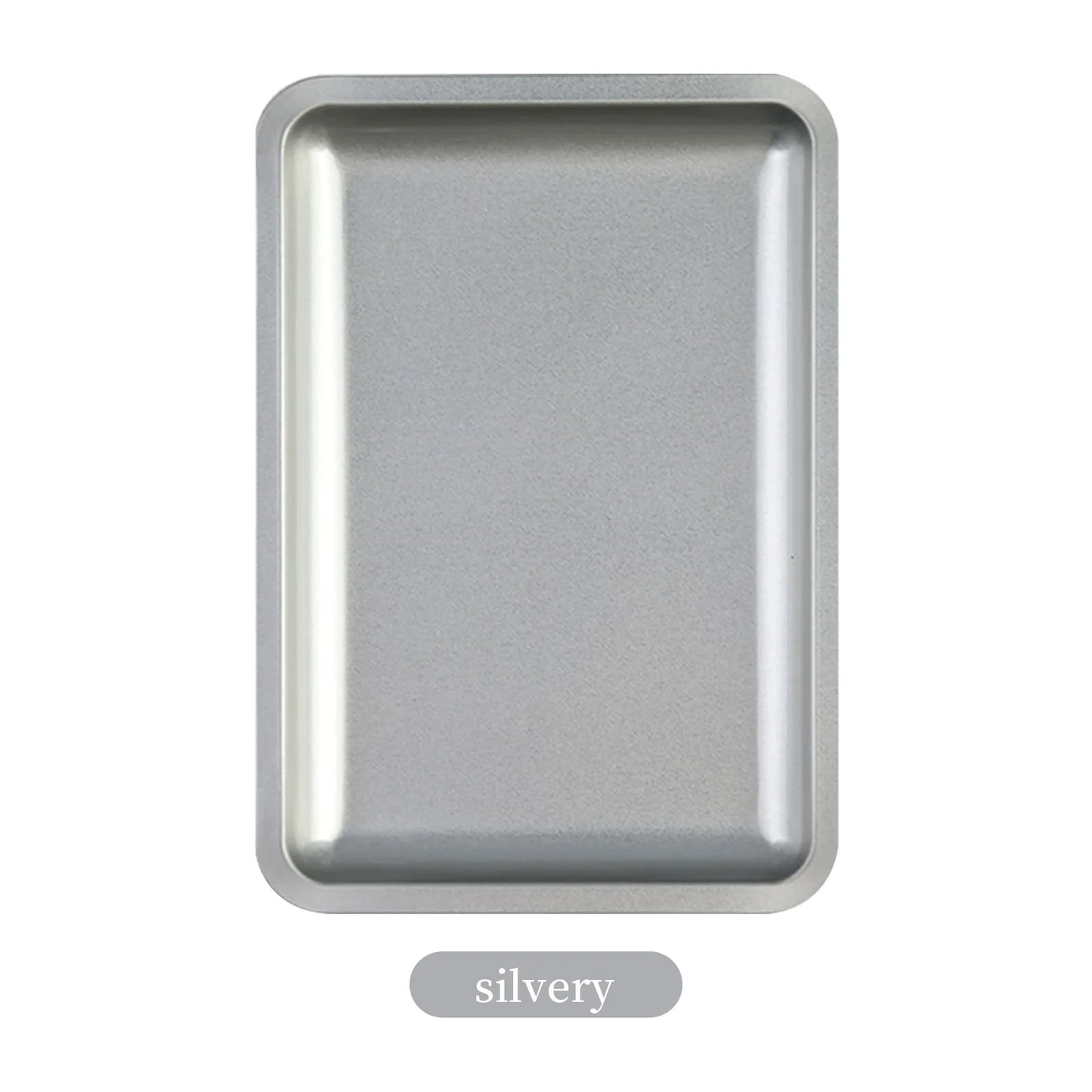Square Stainless Steel Cosmetic Storage Tray – Nail Art Manicure Plate for Tools & False Nails