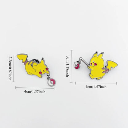 Cute Yellow Cartoon Animal Enamel Pin - Metal Dangle Charm Brooch for Backpacks, Clothing, Hats & Gifts