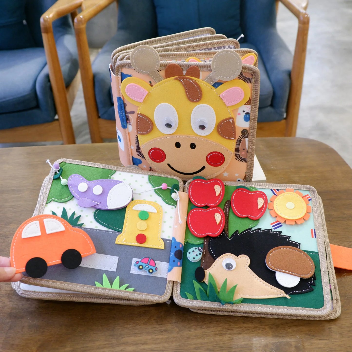 Baby Soft 3D Cloth Book – Montessori Early Learning Toy for Color Cognition & Basic Life Skills