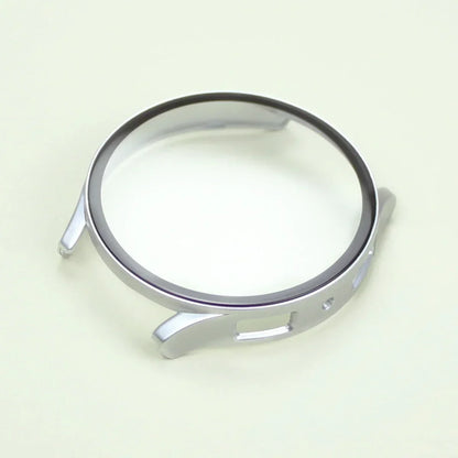 Samsung Galaxy Watch Tempered Glass Screen Protector Case - Full Bumper PC Cover for Galaxy Watch 7/6/5/4/FE 40mm & 44mm