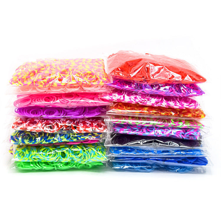 600 Colorful Rubber Loom Bands – DIY Elastic Bracelet Kit for Kids & Women Crafting