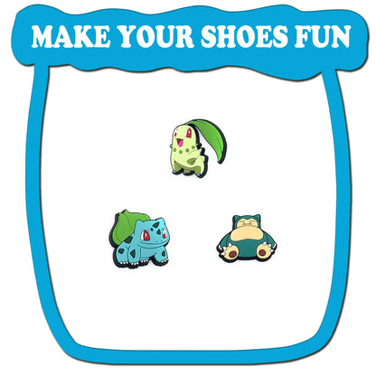 Pokemon Shoe Charms - PVC Cartoon Shoe Decorations for Slides and Sandals, 20/50/100-Piece Set for Gifts and Parties