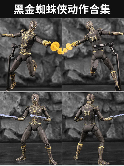 ZD Toys Spider-Man No Way Home 1/10 Action Figure – Peter Parker Gold Black Red Marvel Legends Collectible Toy