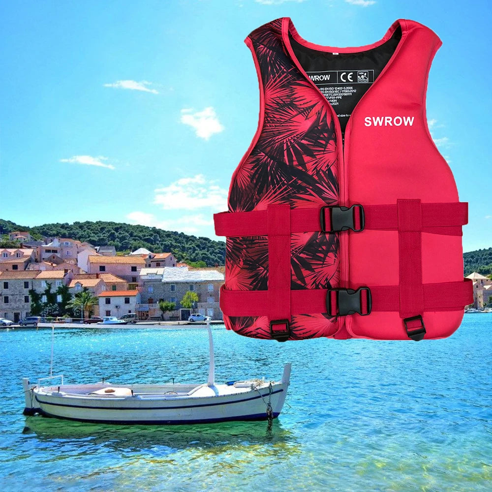 Neoprene Life Jacket for Adults & Children – Buoyancy Vest for Swimming, Boating, Skiing, and Water Sports